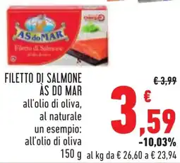 Conad Filetto di salmone ÀS DO MAR offerta