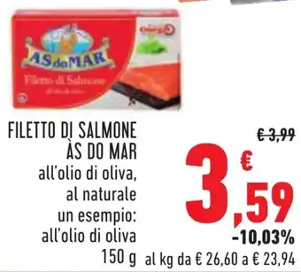 Conad Filetto di salmone ÀS DO MAR offerta