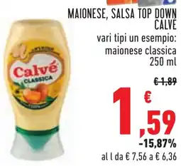 Conad Maionese, salsa top down CALVE offerta