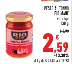 Conad Pesto al tonno RIO MARE offerta