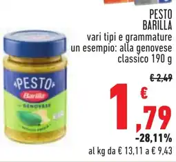 Conad Pesto BARILLA offerta