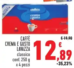 Conad Caffè crema e gusto LAVAZZA offerta