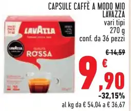 Conad Capsule caffè a modo mio LAVAZZA offerta