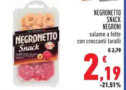 Conad Negronetto snack NEGRONI offerta