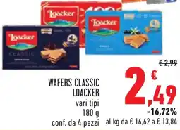 Conad Wafers classic LOACKER offerta