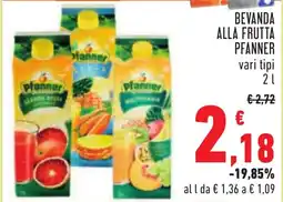 Conad Bevanda alla frutta PFANNER offerta