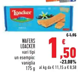 Conad Wafers LOACKER vari tipi offerta