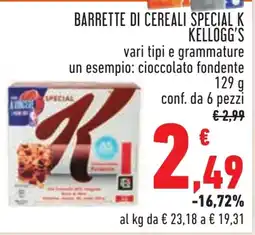 Conad Barrette di cereali special k KELLOGG'S offerta