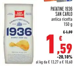 Conad Patatine 1936 SAN CARLO offerta