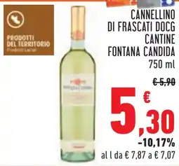 Conad Cannellino di frascati docg cantine FONTANA CANDIDA offerta