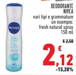 Conad Deodorante NIVEA offerta