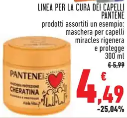 Conad Linea per la cura dei capelli PANTENE offerta