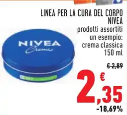 Conad Linea per la cura del corpo NIVEA offerta
