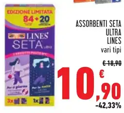Conad Assorbenti seta ultra LINES offerta
