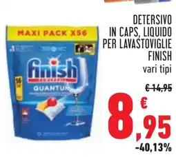 Conad Detersivo in caps, liquido per lavastoviglie FINISH offerta