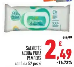 Conad Salviette acqua pura PAMPERS offerta