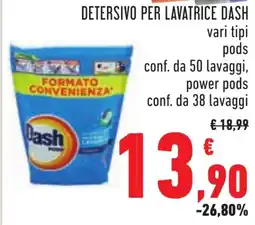 Conad Detersivo per lavatrice DASH offerta