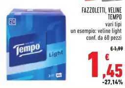 Conad Fazzoletti, veline TEMPO offerta