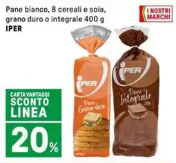 Iper La Grande Pane bianco, 8 cereali e soia, grano duro o integrale IPER offerta