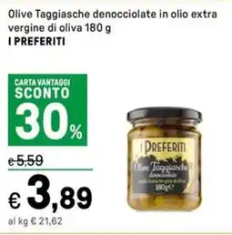 Iper La Grande Olive Taggiasche denocciolate in olio extra vergine di oliva I PREFERITI offerta