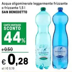 Iper La Grande Acqua oligominerale leggermente frizzante o frizzante SAN BENEDETTO offerta