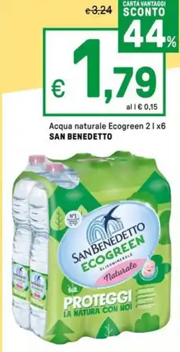 Iper La Grande Acqua naturale Ecogreen SAN BENEDETTO offerta
