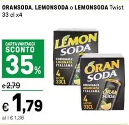 Iper La Grande ORANSODA, LEMONSODA © LEMONSODA Twist offerta