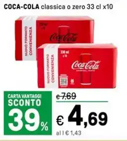 Iper La Grande COCA-COLA classica o zero offerta