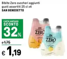 Iper La Grande Bibite Zero zuccheri aggiunti gusti assortiti SAN BENEDETTO offerta