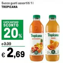 Iper La Grande Succo gusti assortiti TROPICANA offerta