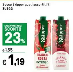 Iper La Grande Succo Skipper gusti assortiti ZUEGG offerta
