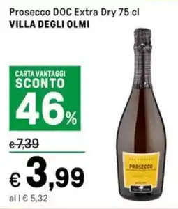 Iper La Grande Prosecco DOC Extra Dry VILLA DEGLI OLMI offerta