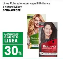 Iper La Grande Linea Colorazione per capelli Brillance o Natural & Easy SCHWARZOPF offerta