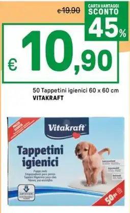 Iper La Grande 50 Tappetini igienici 60 x 60 cm VITAKRAFT offerta