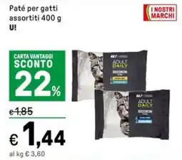 Iper La Grande Paté per gatti assortiti U! offerta