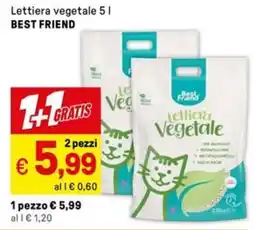 Iper La Grande Lettiera vegetale BEST FRIEND offerta