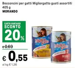 Iper La Grande Bocconcini per gatti Migliorgatto gusti assortiti MORANDO offerta