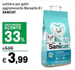 Iper La Grande Lettiera per gatti agglomerante Marseille SANICAT offerta