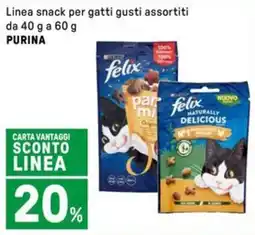 Iper La Grande Linea snack per gatti gusti assortiti PURINA offerta