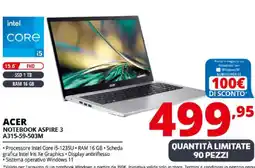 Comet ACER NOTEBOOK ASPIRE 3 A315-59-503M offerta