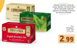Interspar Tea twinings vari tipi 25 filtri offerta