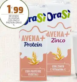 Interspar Bevanda all'avena con zinco/ protein ORASÌ offerta