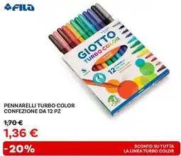 Max Factory Pennarelli turbo color confezione da 12 pz FILA offerta