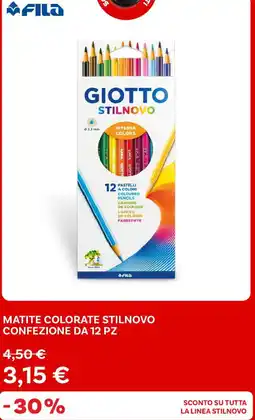 Max Factory Matite colorate stilnovo confezione da 12 pz FILA offerta