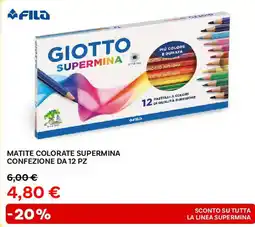 Max Factory Matite colorate supermina confezione da 12 pz FILA offerta