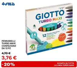 Max Factory Pennarelli turbo maxi confezione da 12 pz FILA offerta