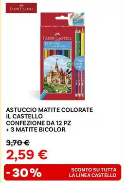 Max Factory Astuccio matite colorate il castello confezione da 12 pz + 3 matite bicolor FABER-CASTELL offerta
