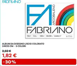 Max Factory Album da disegno liscio colorato 24x33 cm-5 colori FABRIANO offerta