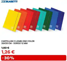 Max Factory Cartelline 3 lembi one color 26x35 cm - dorso 12 mm BLASETTI offerta