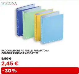 Max Factory Raccoglitore ad anelli formato A4 colori e fantasie assortite PIGNA offerta